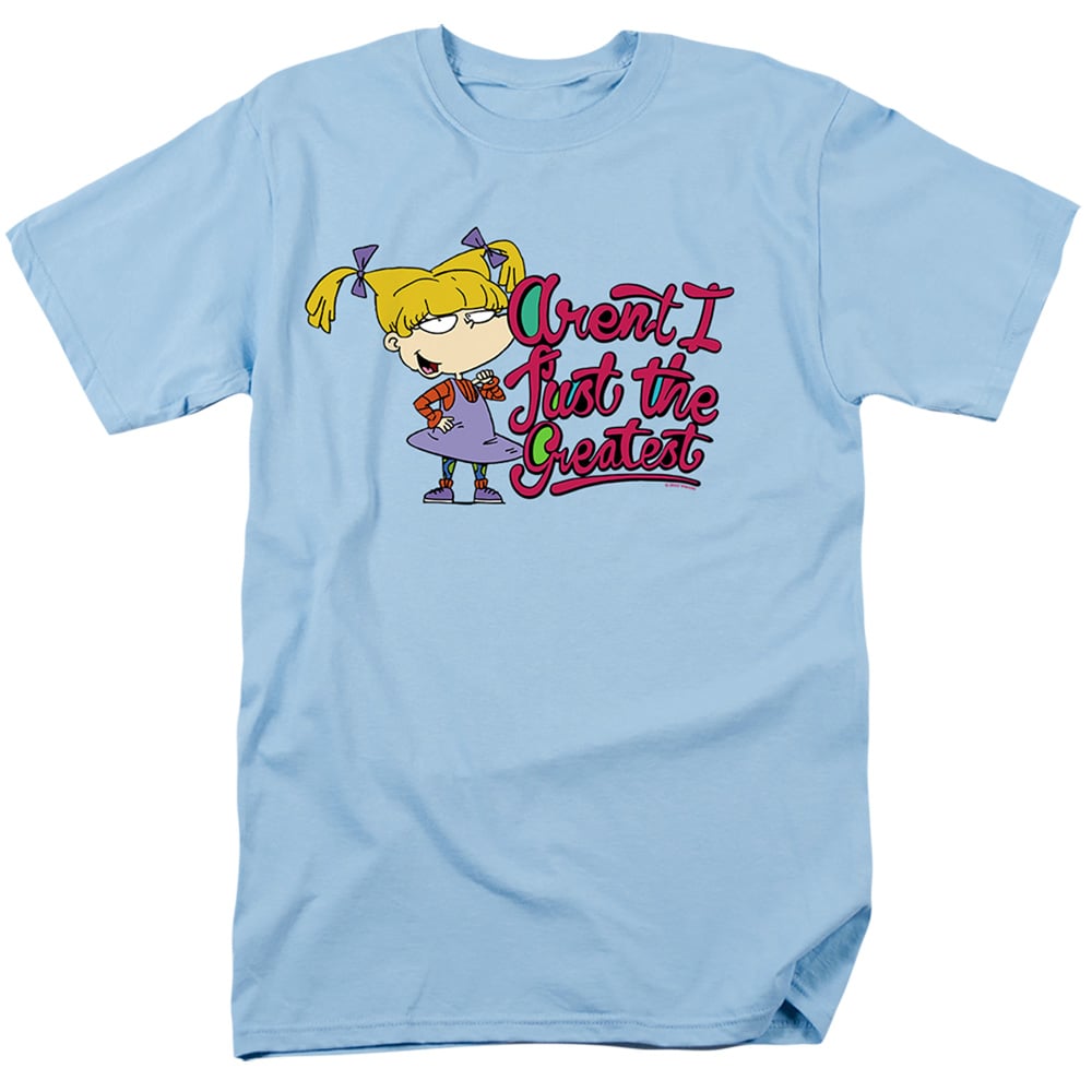 NICK235-AT-2 Rugrats & Angelica Arent I Just the Greatest Short Sleeve Adult 18-1 T-Shirt, Light Blue - Medium