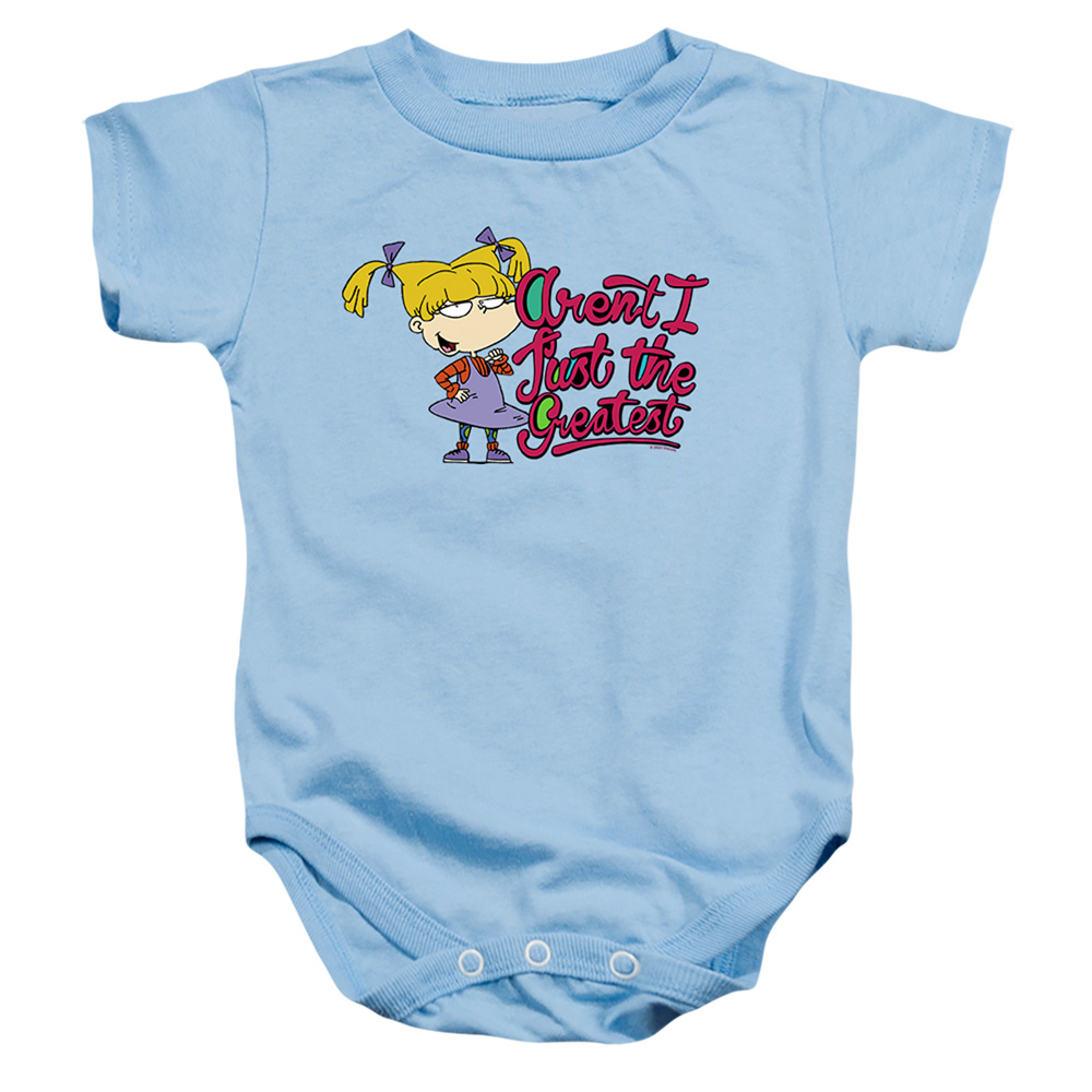 NICK235-SS-2 Rugrats & Angelica Arent I Just the Greatest-Infant Snapsuit, Light Blue - Medium - 12 Month