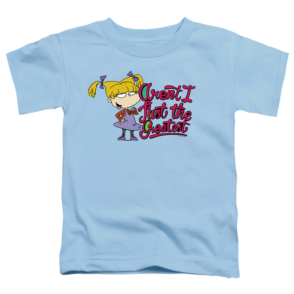 NICK235-TT-2 Rugrats & Angelica Arent I Just the Greatest Short Sleeve Toddler T-Shirt, Light Blue - Medium 3T