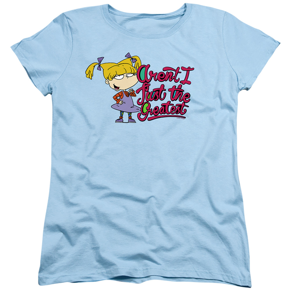 NICK235-WT-2 Rugrats & Angelica Arent I Just the Greatest Short Sleeve Women T-Shirt, Light Blue - Medium -  Trevco