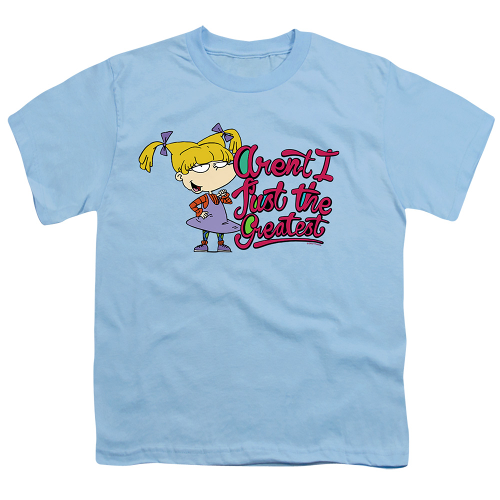 NICK235-YT-2 Rugrats & Angelica Arent I Just the Greatest Short Sleeve Youth 18-1 T-Shirt, Light Blue - Medium