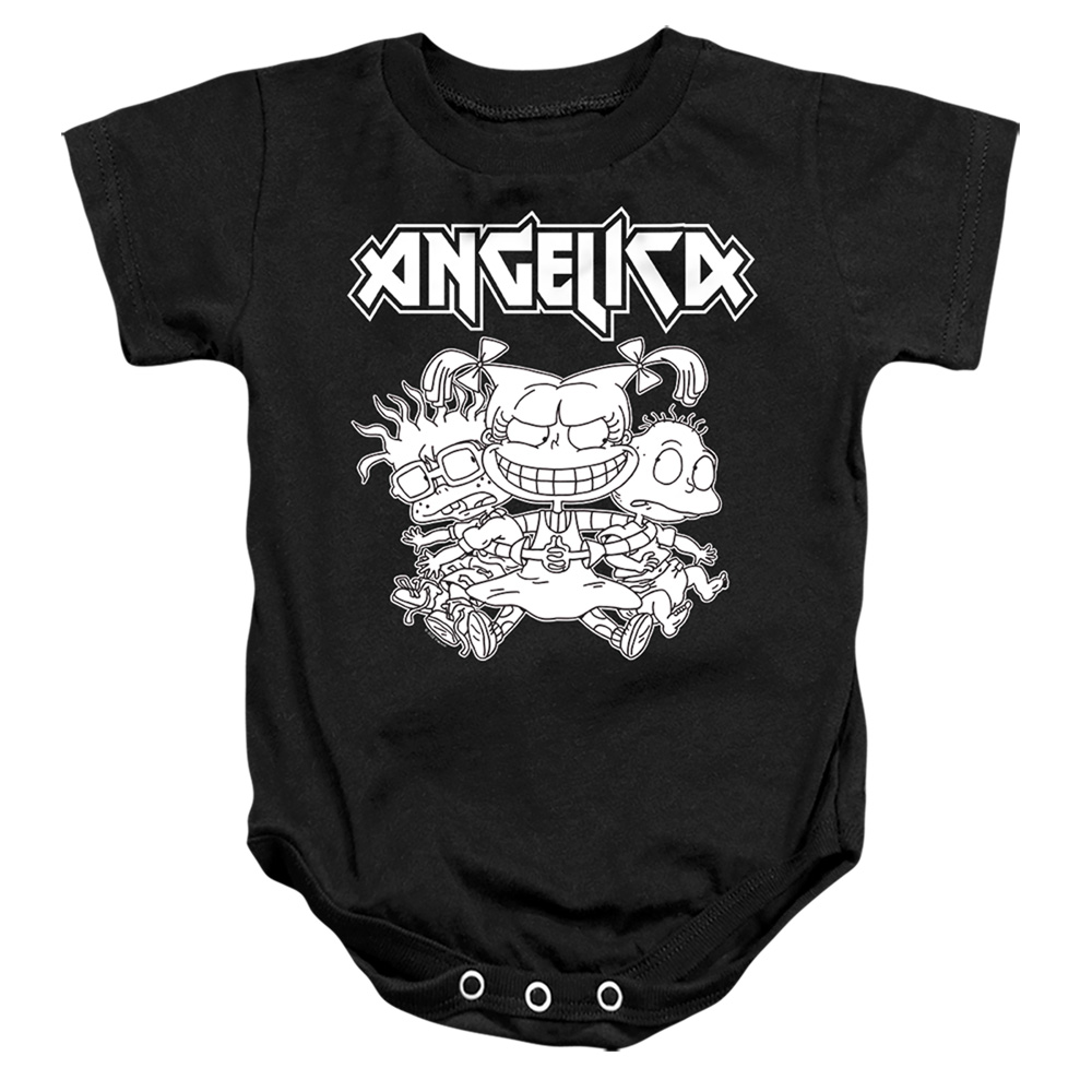 NICK237-SS-4 Rugrats & Angelica Pickles Rocks-Infant Snapsuit, Black - Extra Large - 24 Month