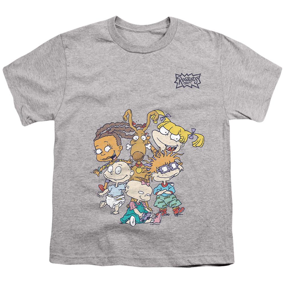 Rugrats & Simple Lines Short Sleeve Youth 18-1 T-Shirt, Athletic Heather - Extra Large