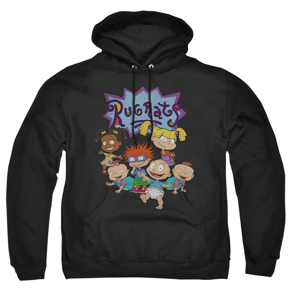 Rugrats & Rugrats Group-Adult Pull-Over Hoodie, Black - Medium