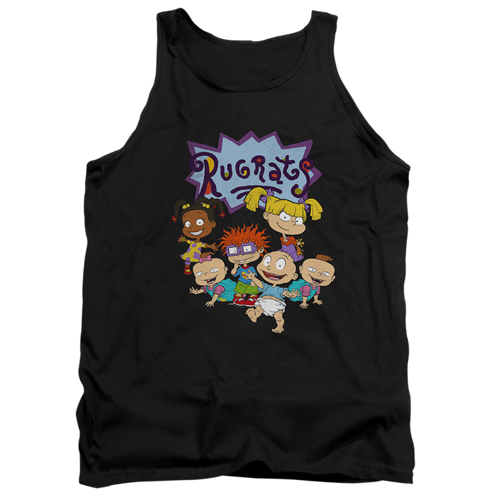 Rugrats & Rugrats Group-Adult Tank Top, Black - Medium