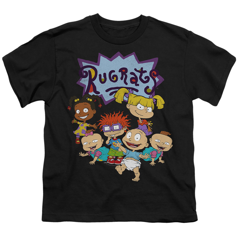Rugrats & Rugrats Group Short Sleeve Youth 18-1 T-Shirt, Black - Medium