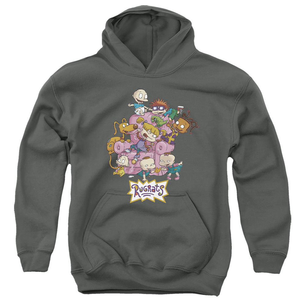 Rugrats & Rugrats Chair-Youth Pull-Over Hoodie, Charcoal - Medium