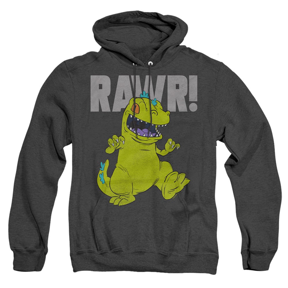 Rugrats & Reptar-Adult Heather Hoodie, Black - Medium