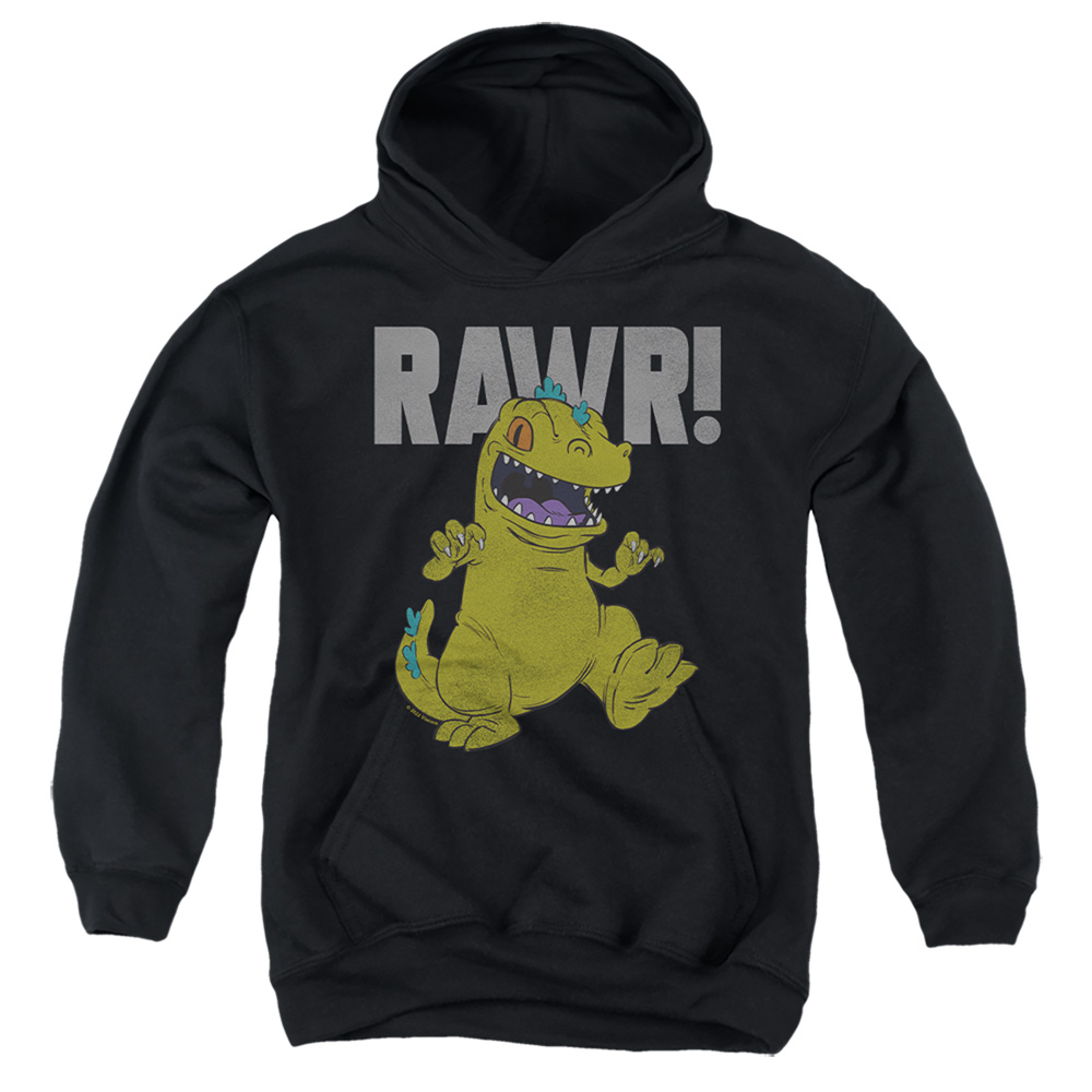 Rugrats & Reptar-Youth Pull-Over Hoodie, Black - Large