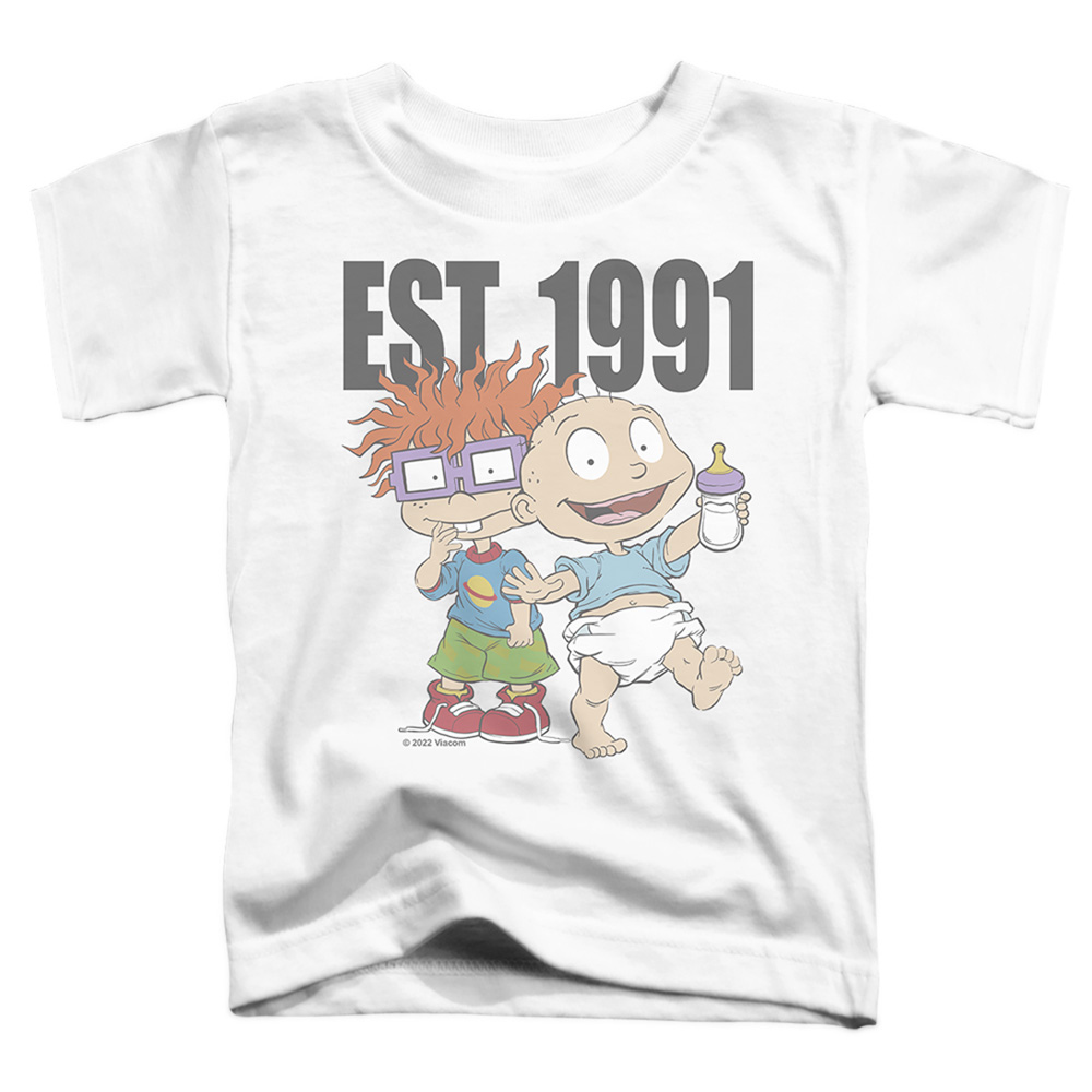 Rugrats & Est 1991 Short Sleeve Toddler T-Shirt, White - Medium 3T