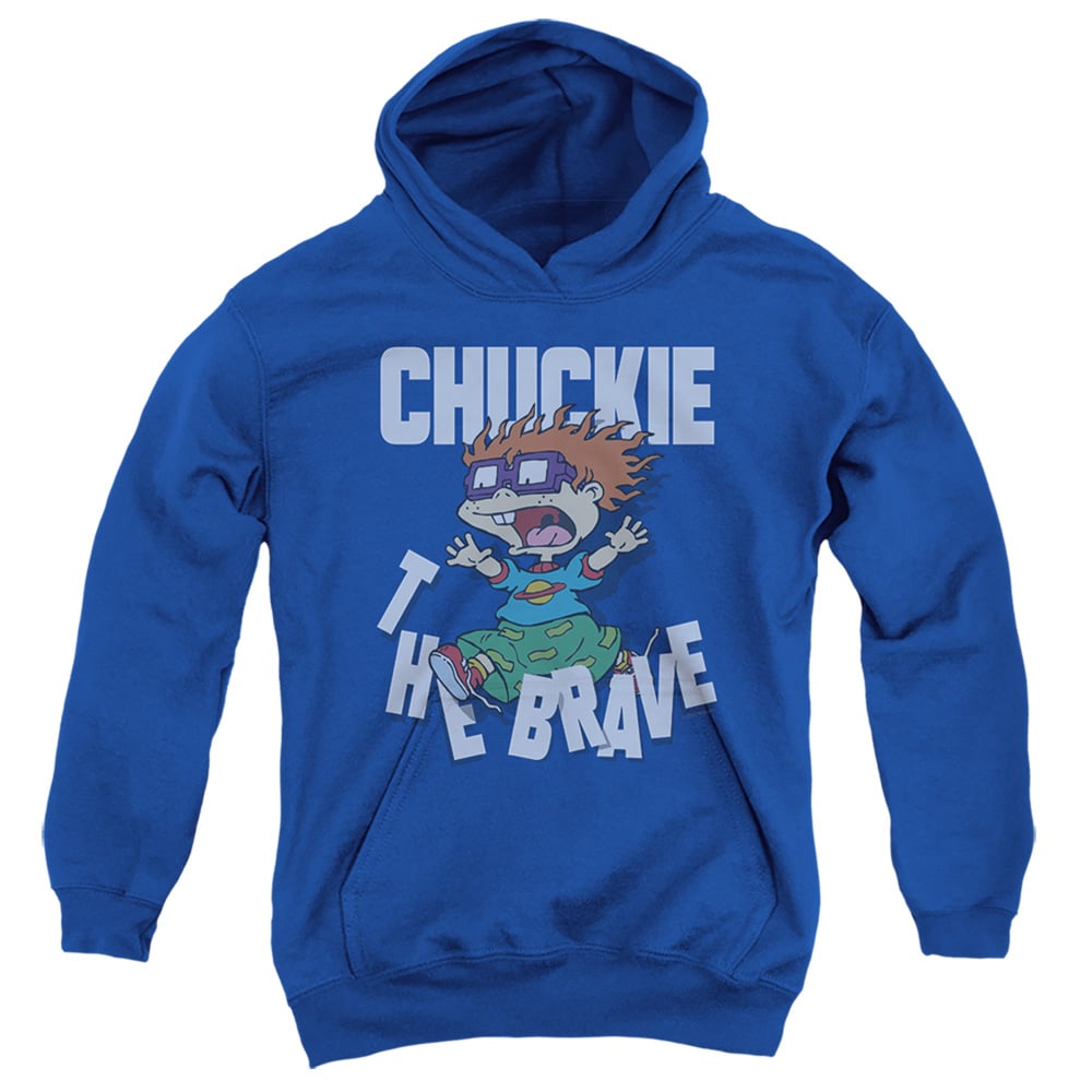 Rugrats & Chuckie the Brave-Youth Pull-Over Hoodie, Royal Blue - Small