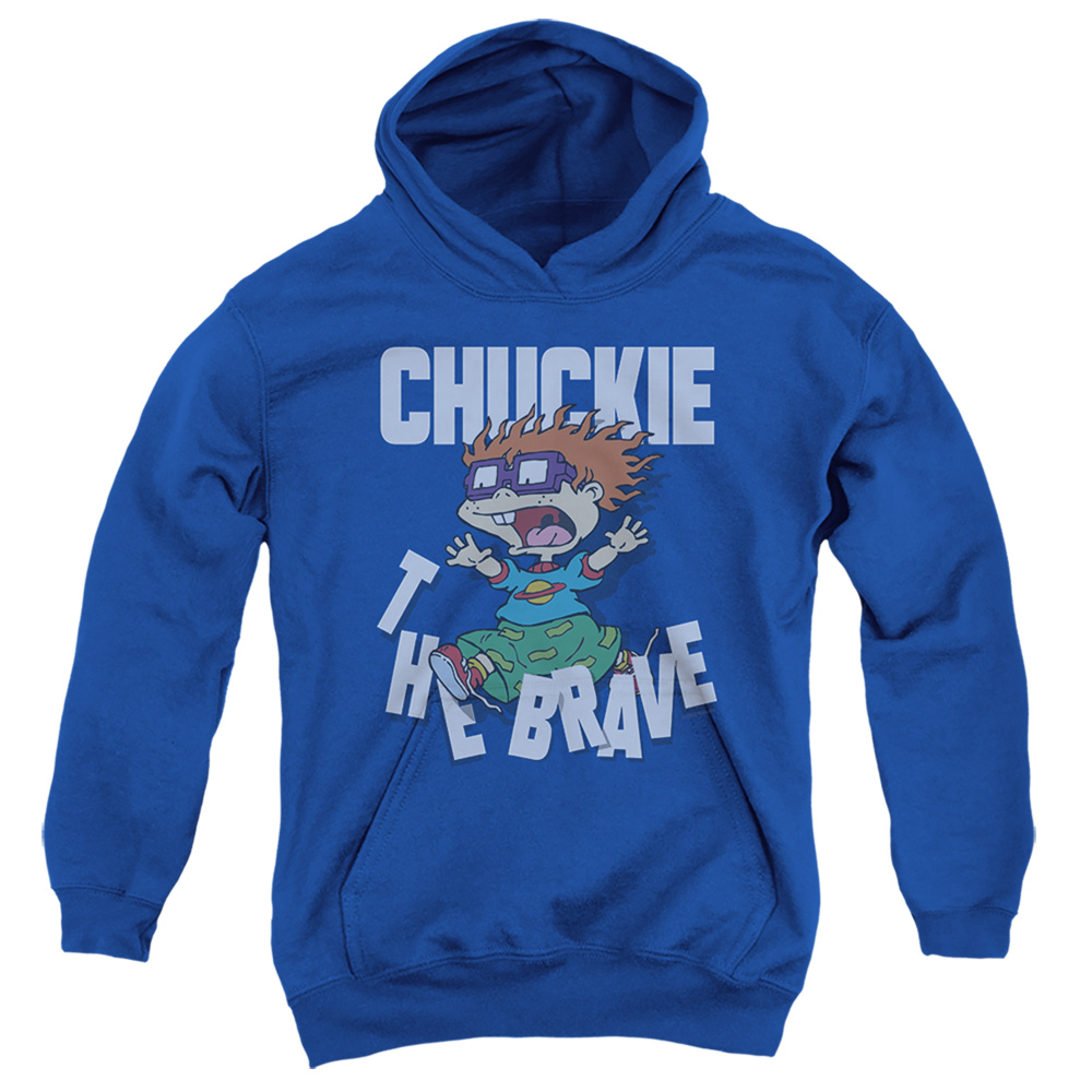 Rugrats & Chuckie the Brave-Youth Pull-Over Hoodie, Royal Blue - Medium