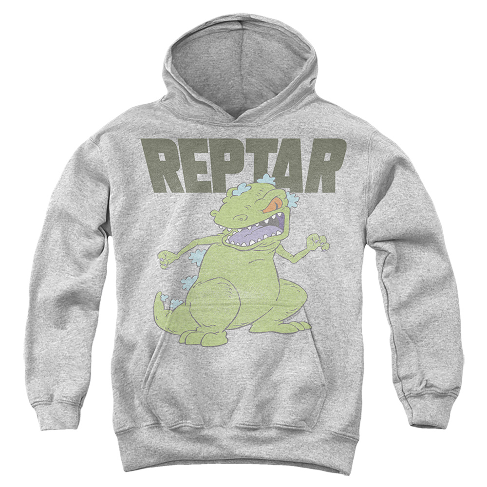 Rugrats & Reptar Big-Youth Pull-Over Hoodie, Athletic Heather - Small