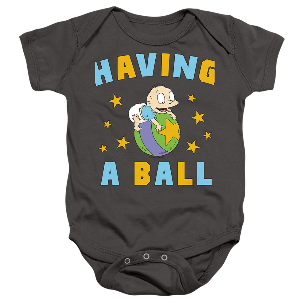 NICK820-SS-4 Rugrats & Having A Ball-Infant Snapsuit, Charcoal - Extra Large - 24 Month