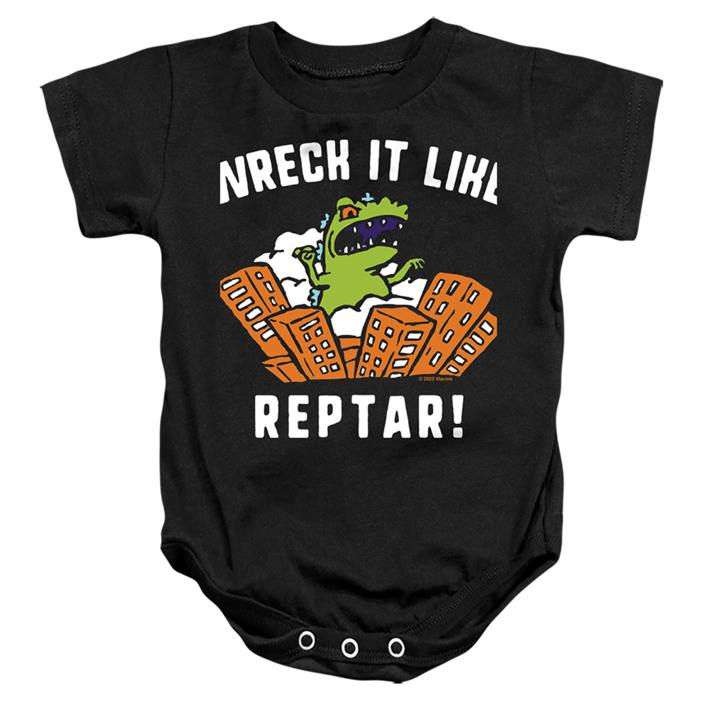 Rugrats & Wreck It Like Reptar-Infant Snapsuit, Black - Small - 6 Month