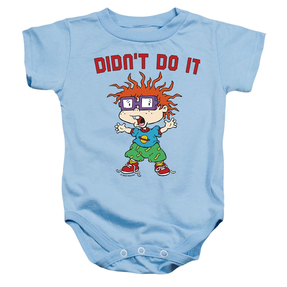NICK824-SS-2 Rugrats & I Didnt Do It-Infant Snapsuit, Light Blue - Medium - 12 Month