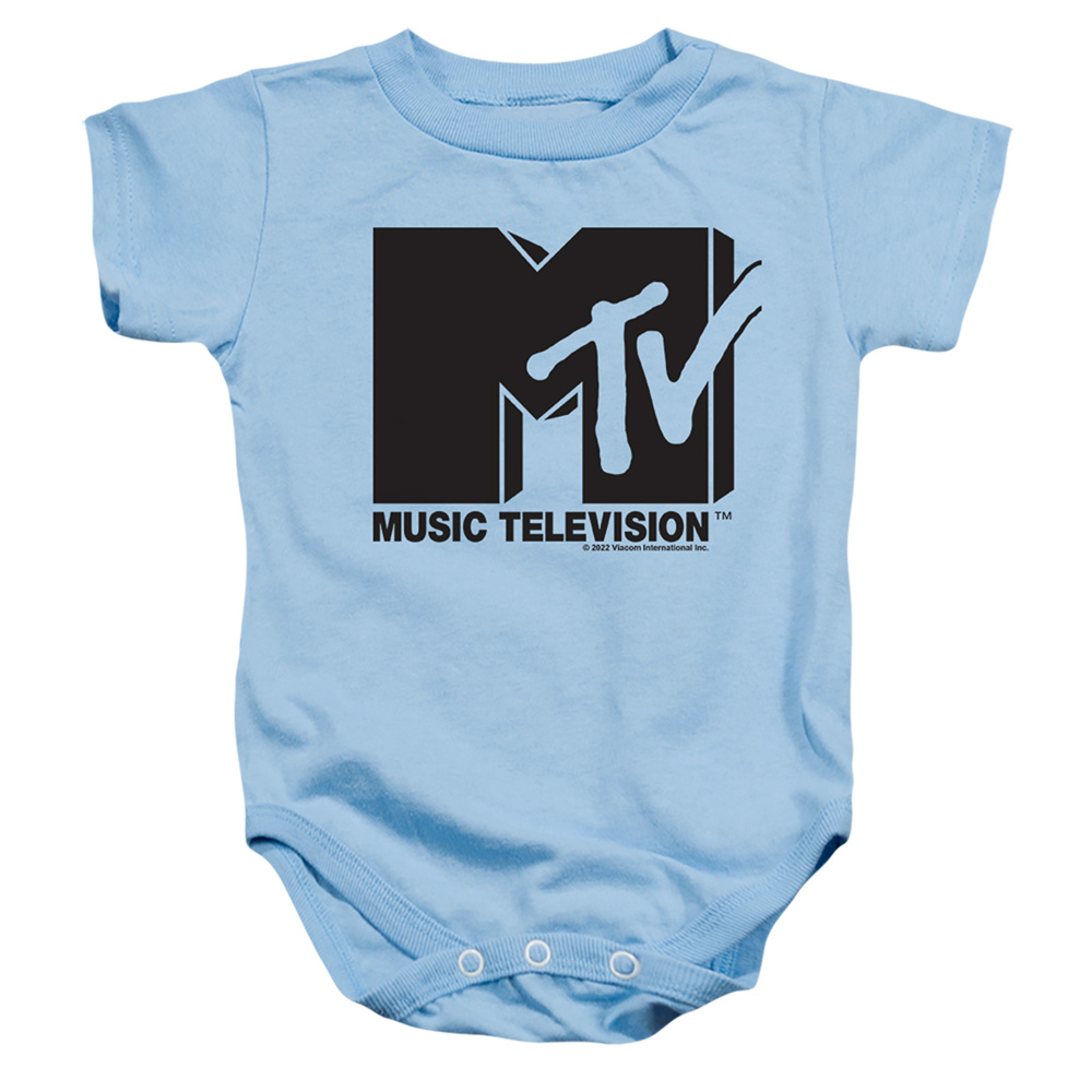 MTV10016-SS-2 MTV & Original Logo-Infant Snapsuit, Light Blue - Medium - 12 Month