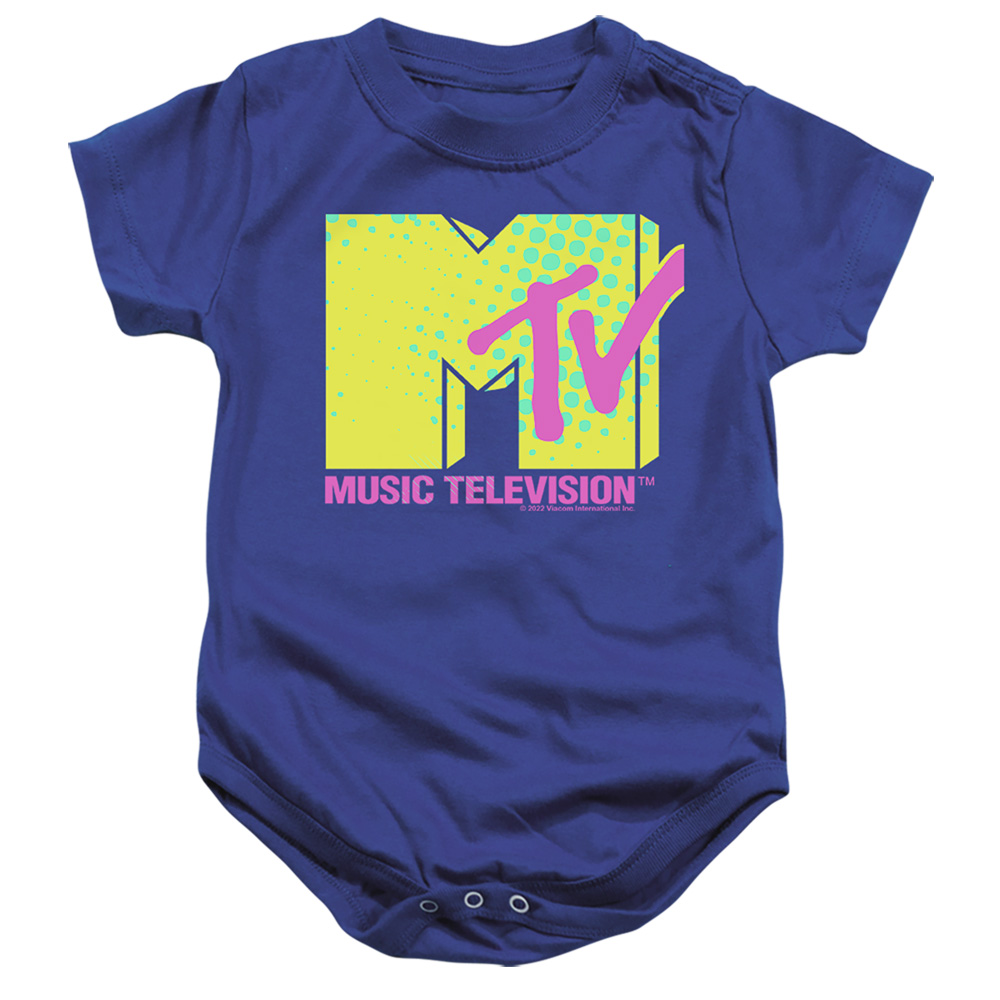 MTV & Neon Logo-Infant Snapsuit, Royal Blue - Medium - 12 Month