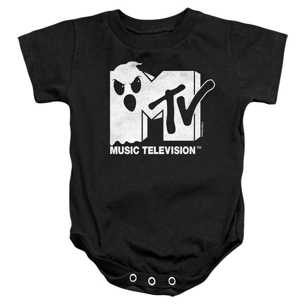 MTV & Ghost in the Logo-Infant Snapsuit, Black - Extra Large - 24 Month