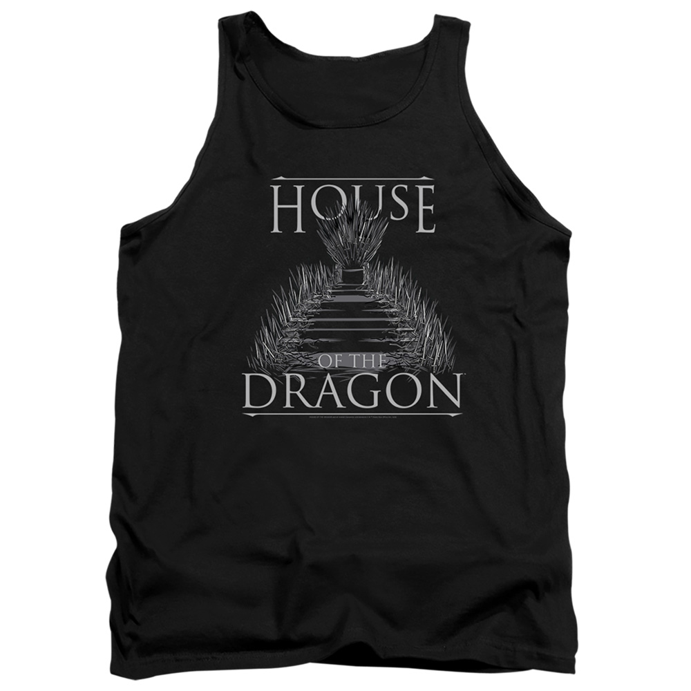 House of the Dragon & Sword Throne-Adult Tank Top, Black - Extra Large