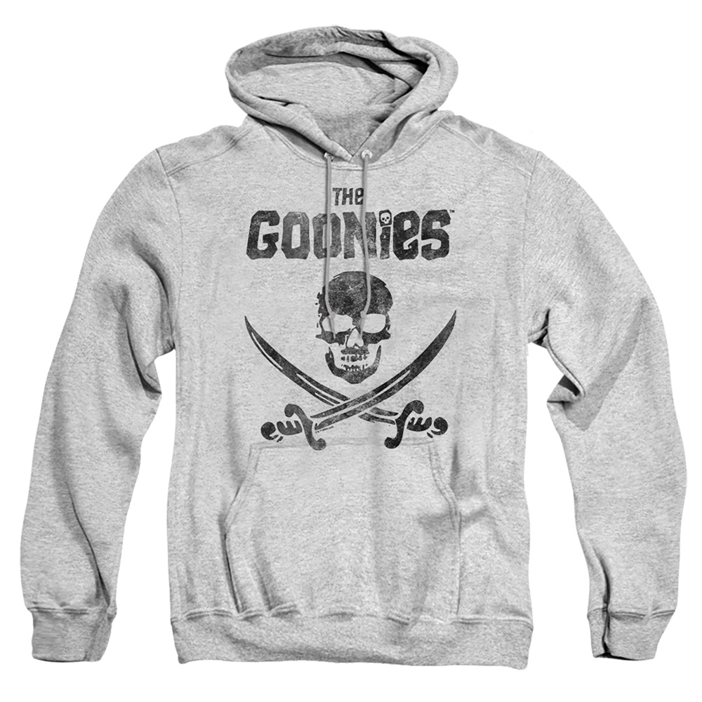 The Goonies & Flag 2-Adult Pull-Over Hoodie, Athletic Heather - Medium