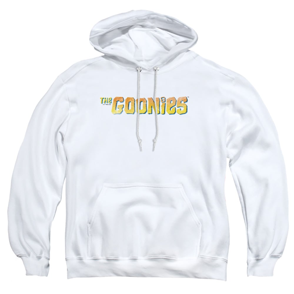 The Goonies & Logo-Adult Pull-Over Hoodie, White - Small