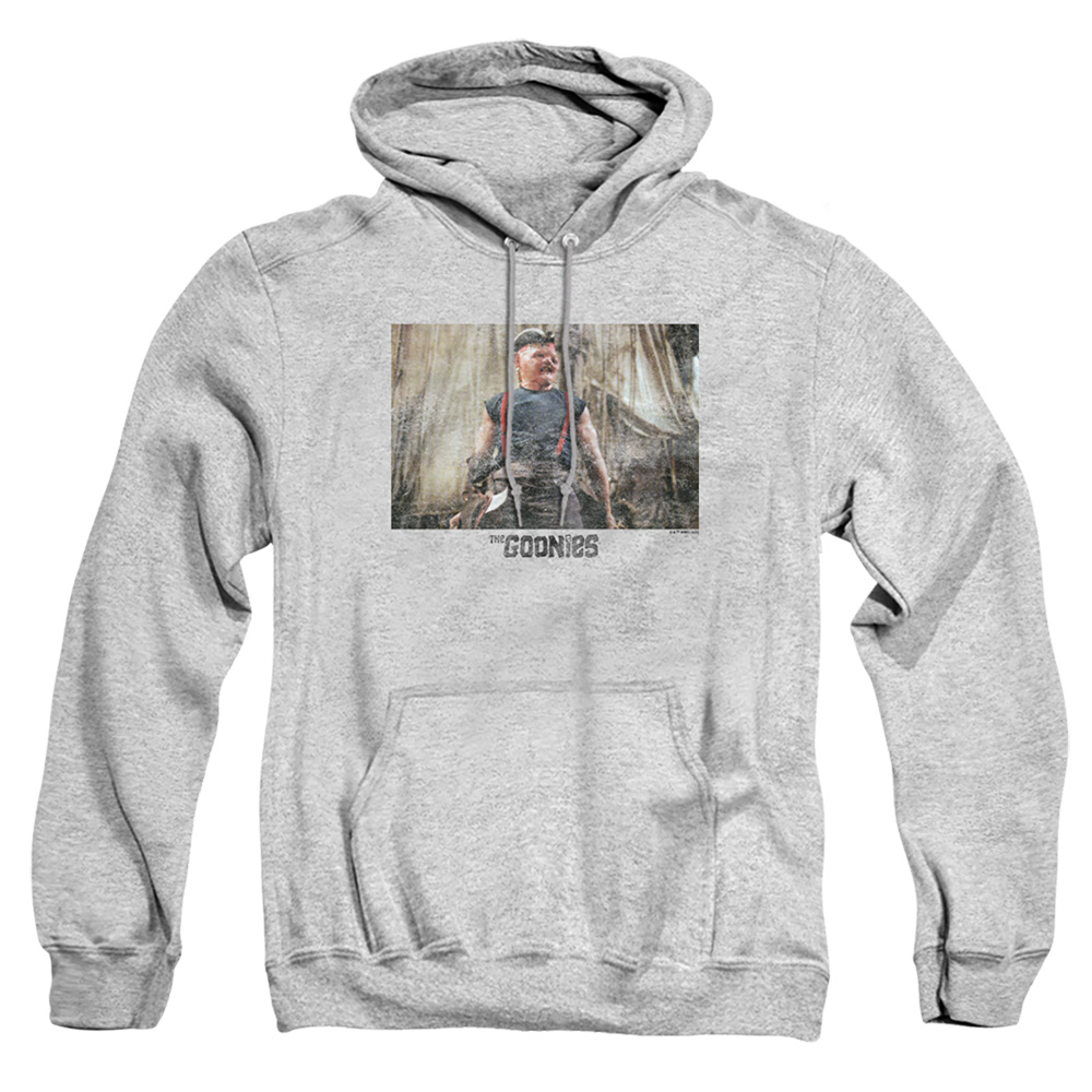 The Goonies & Sloth 1-Adult Pull-Over Hoodie, Athletic Heather - Small