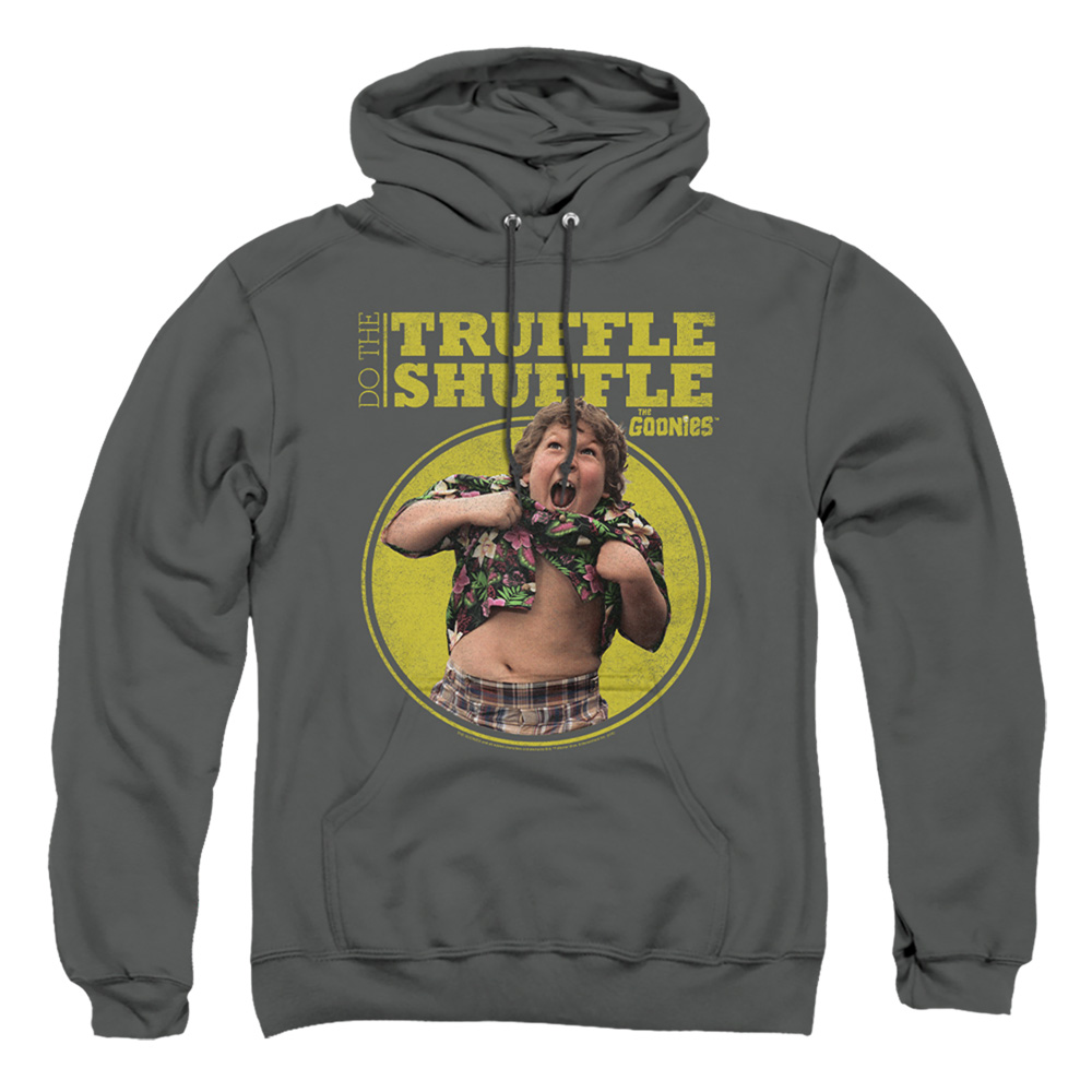 The Goonies & Chunk Truffle Shuffle-Adult Pull-Over Hoodie, Charcoal - Small