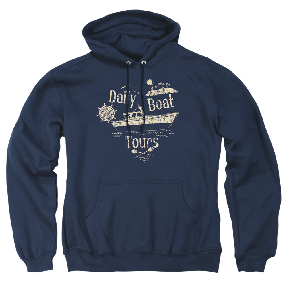 WBT487-AFTH-4 Gilligans Island & SS Minnow-Adult Pull-Over Hoodie, Navy - Extra Large -  Trevco