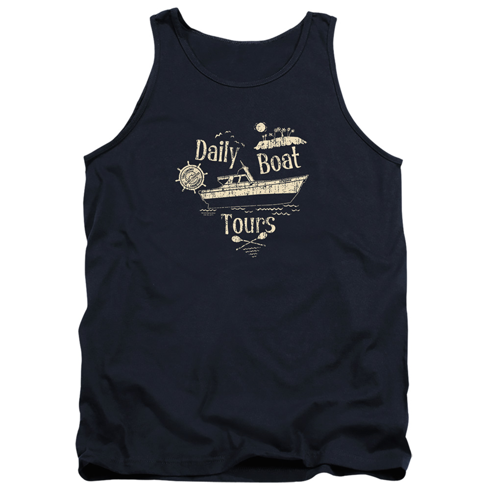 Gilligans Island & SS Minnow-Adult Tank Top, Navy - Small