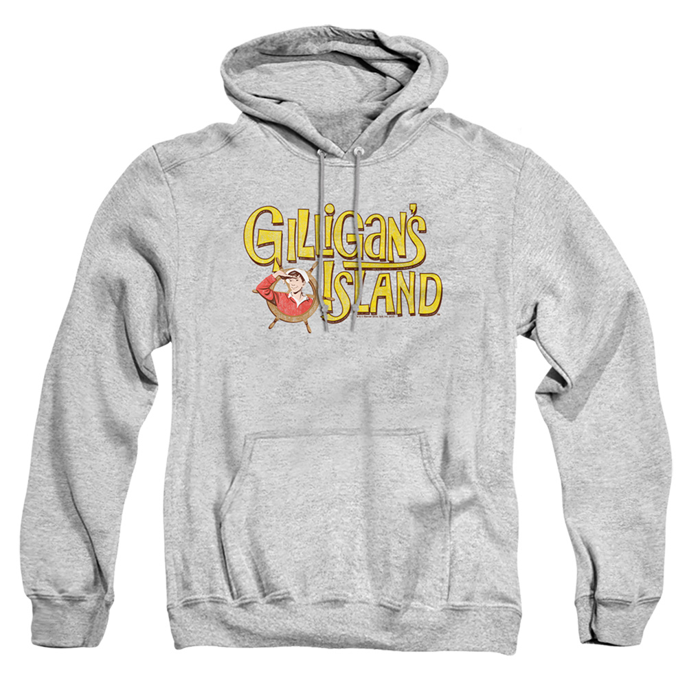 Gilligans Island & Gilligans Logo-Adult Pull-Over Hoodie, Athletic Heather - 3X -  NewGroove, NE3867037