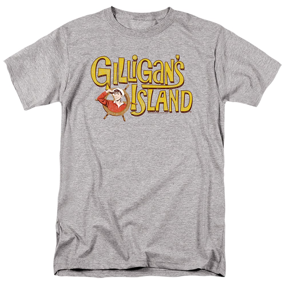 Gilligans Island & Gilligans Logo Short Sleeve Adult 18-1 T-Shirt, Athletic Heather - Medium -  NewGroove, NE3867042