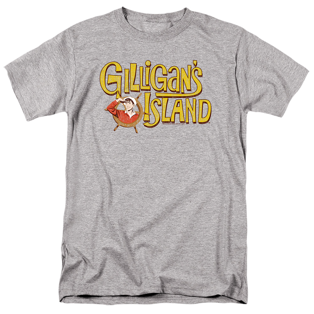 Gilligans Island & Gilligans Logo Short Sleeve Adult 18-1 T-Shirt, Athletic Heather - 2X -  NewGroove, NE3876436