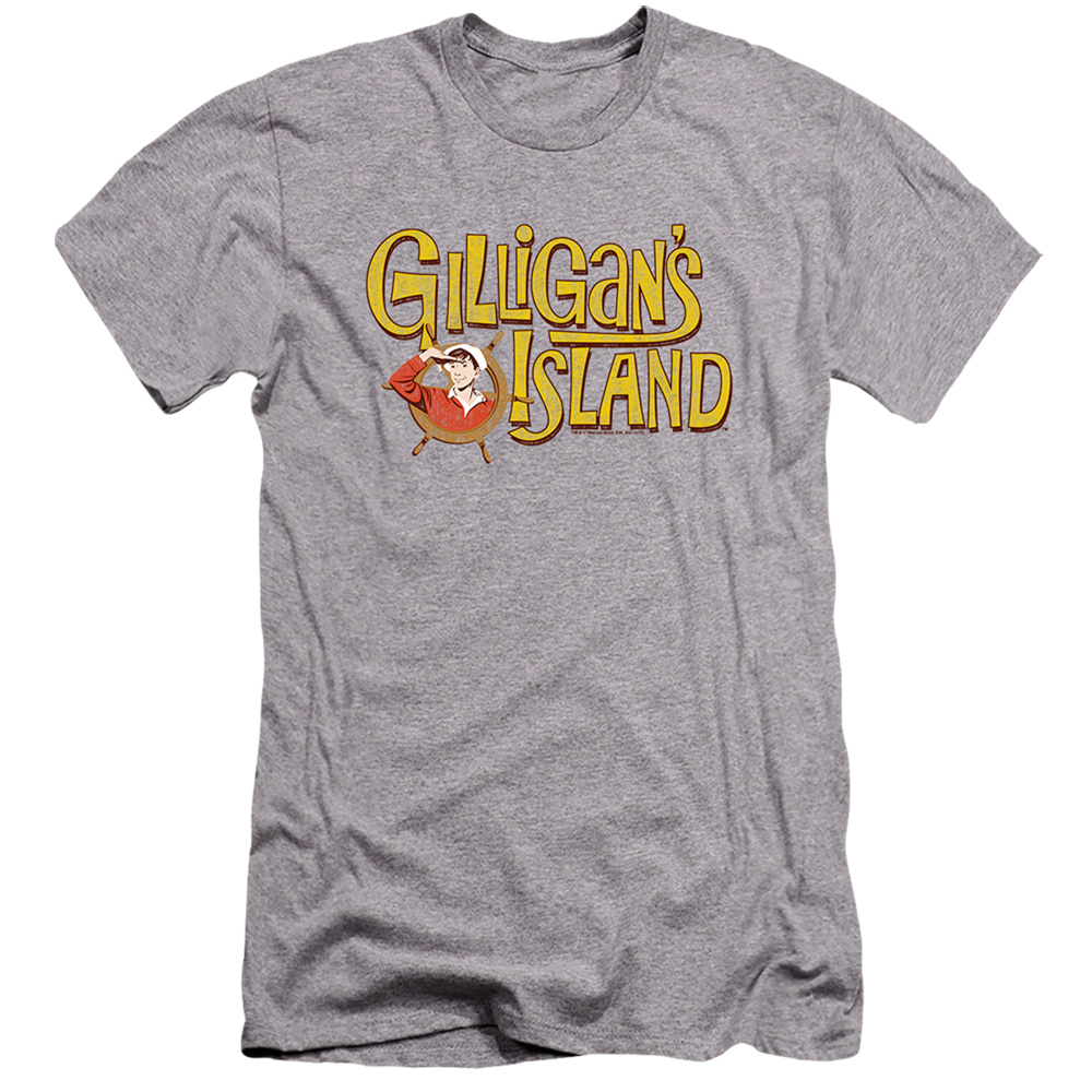 Gilligans Island & Gilligans Logo-Premuim Canvas Adult Slim Fit 30-1 T-Shirt, Athletic Heather - Medium -  NewGroove, NE3876438