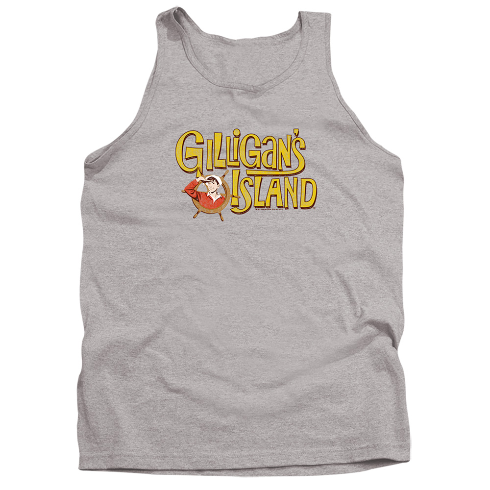 Gilligans Island & Gilligans Logo-Adult Tank Top, Athletic Heather - Extra Large