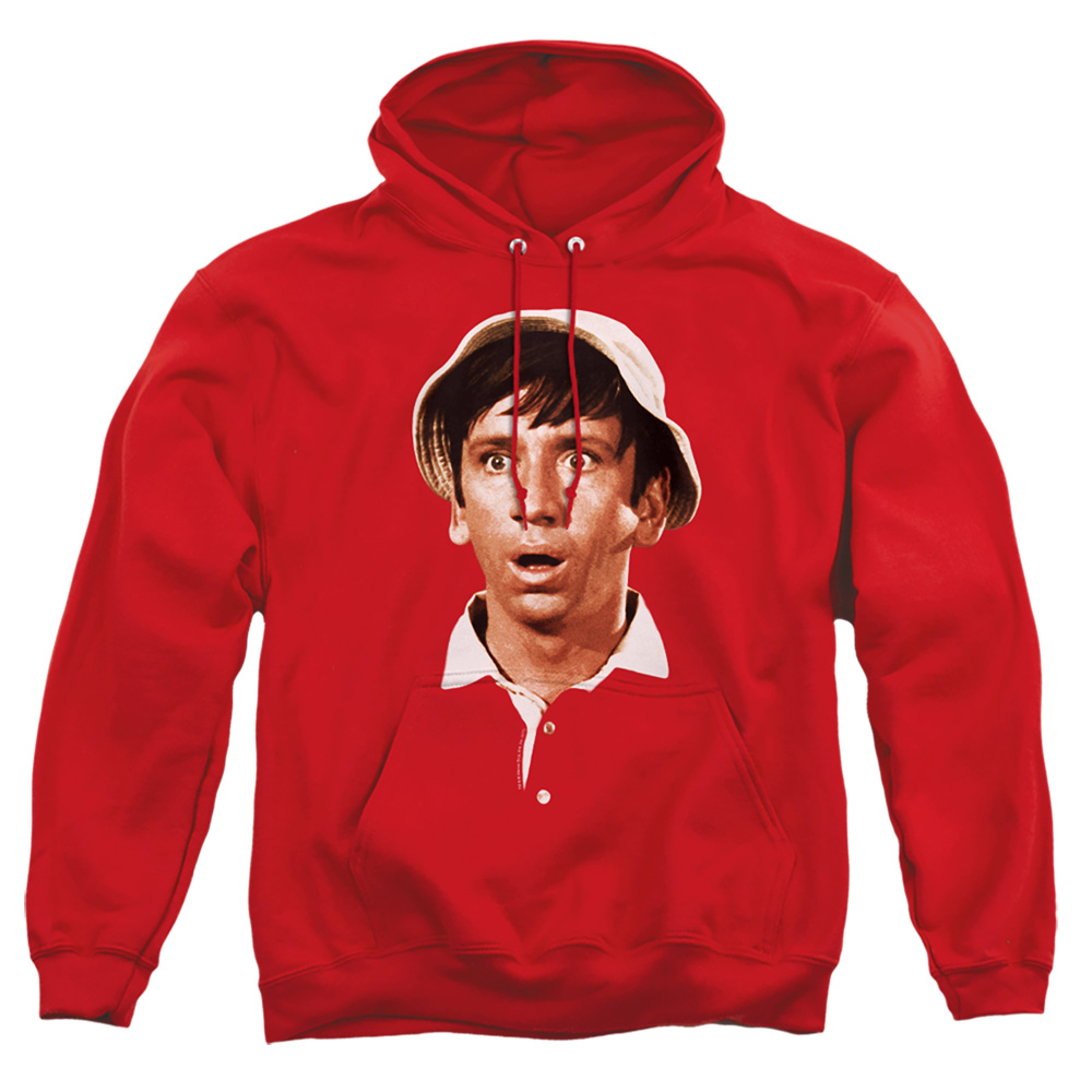 Gilligans Island & Gilligans Head-Adult Pull-Over Hoodie, Red - Small -  NewGroove, NE3245654