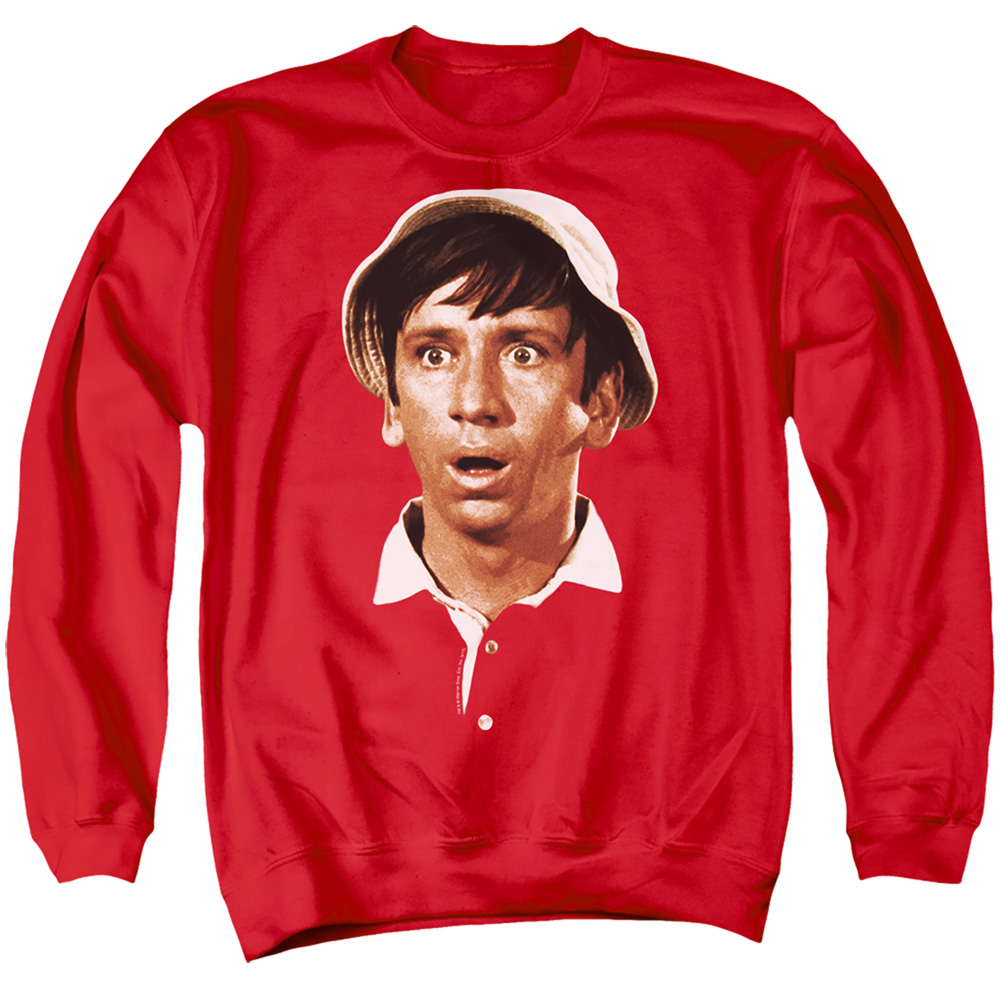 Gilligans Island & Gilligans Head-Adult Crewneck Sweatshirt, Red - 2X -  NewGroove, NE3245657