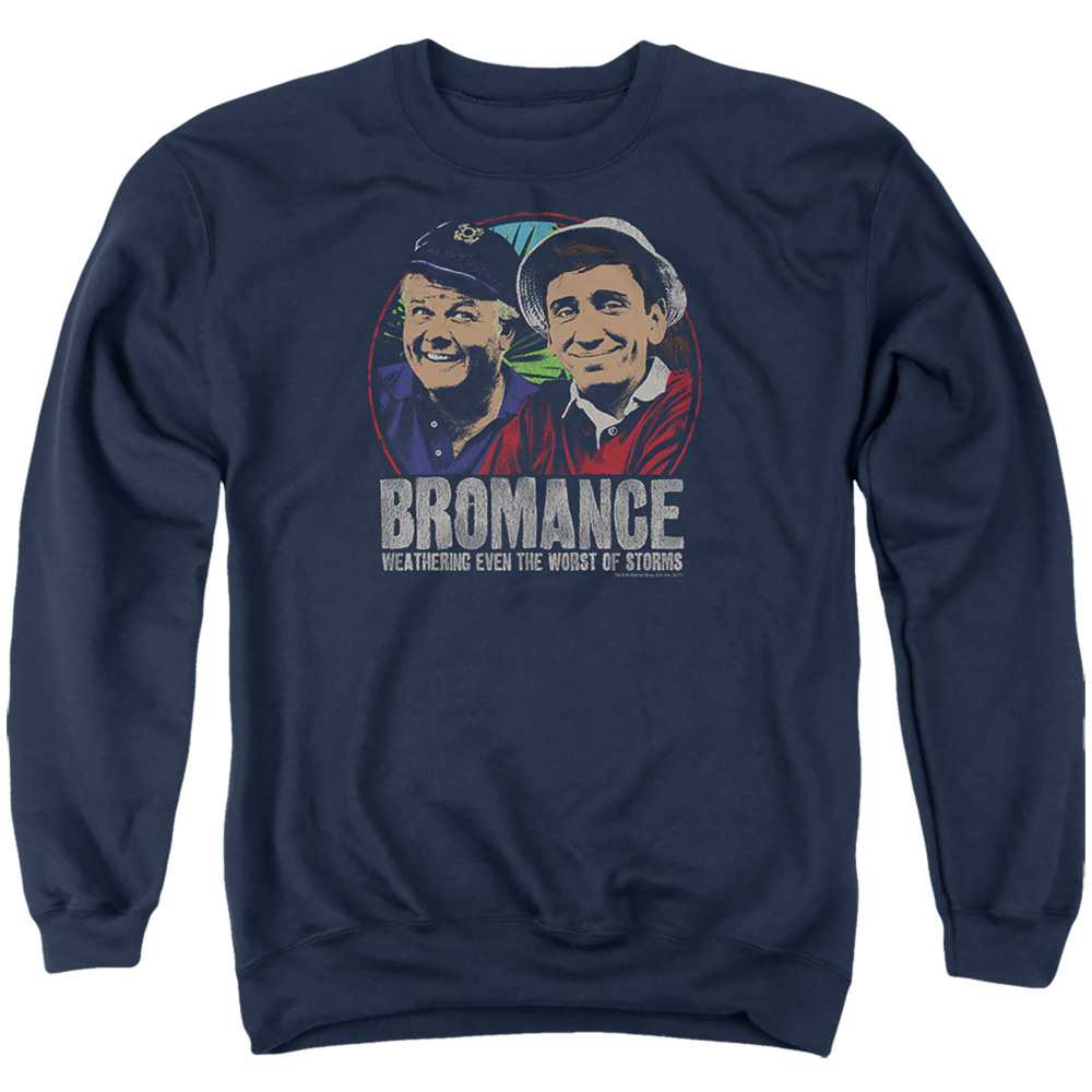 Gilligans Island & Stormy Bromance-Adult Crewneck Sweatshirt, Navy - Medium