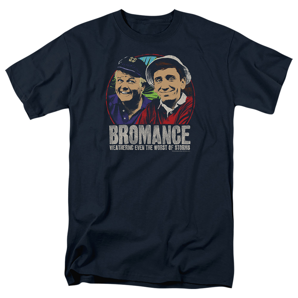 WBT499-AT-8 Gilligans Island & Stormy Bromance Short Sleeve Adult 18-1 T-Shirt, Navy - 5X -  Trevco