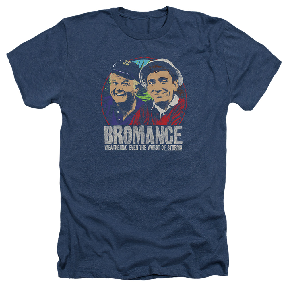 WBT499-HA-3 Gilligans Island & Stormy Bromance-Adult Heather T-Shirt, Navy - Large -  Trevco