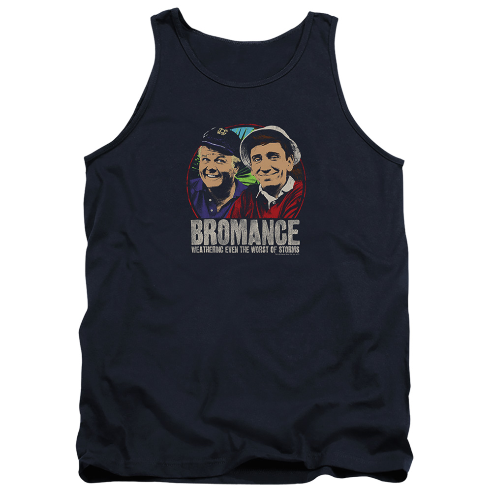 Gilligans Island & Stormy Bromance-Adult Tank Top, Navy - Medium