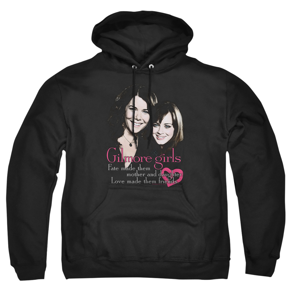 Gilmore Girls & Title-Adult Pull-Over Hoodie, Black - Large