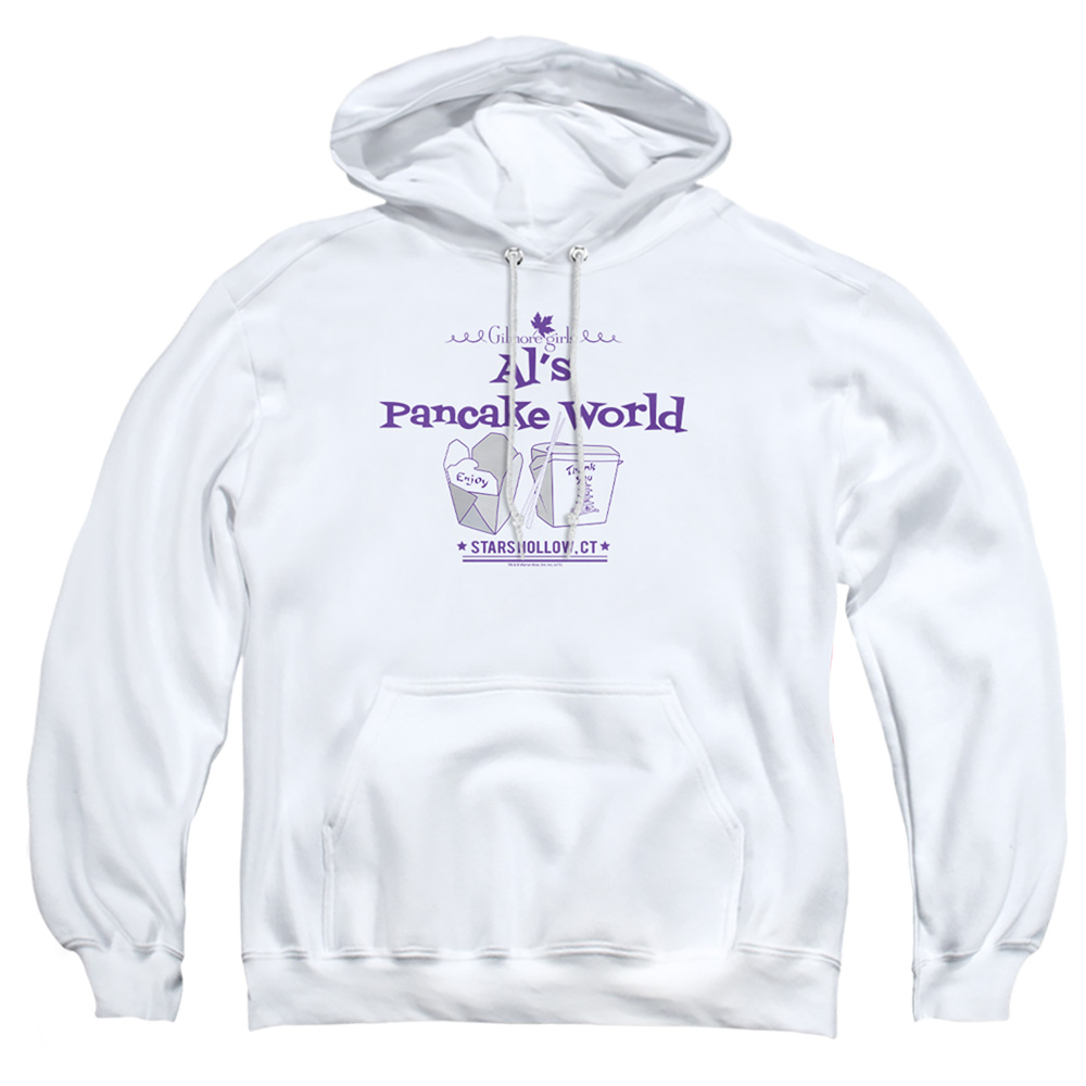 Gilmore Girls & ALS Pancake World-Adult Pull-Over Hoodie, White - Medium