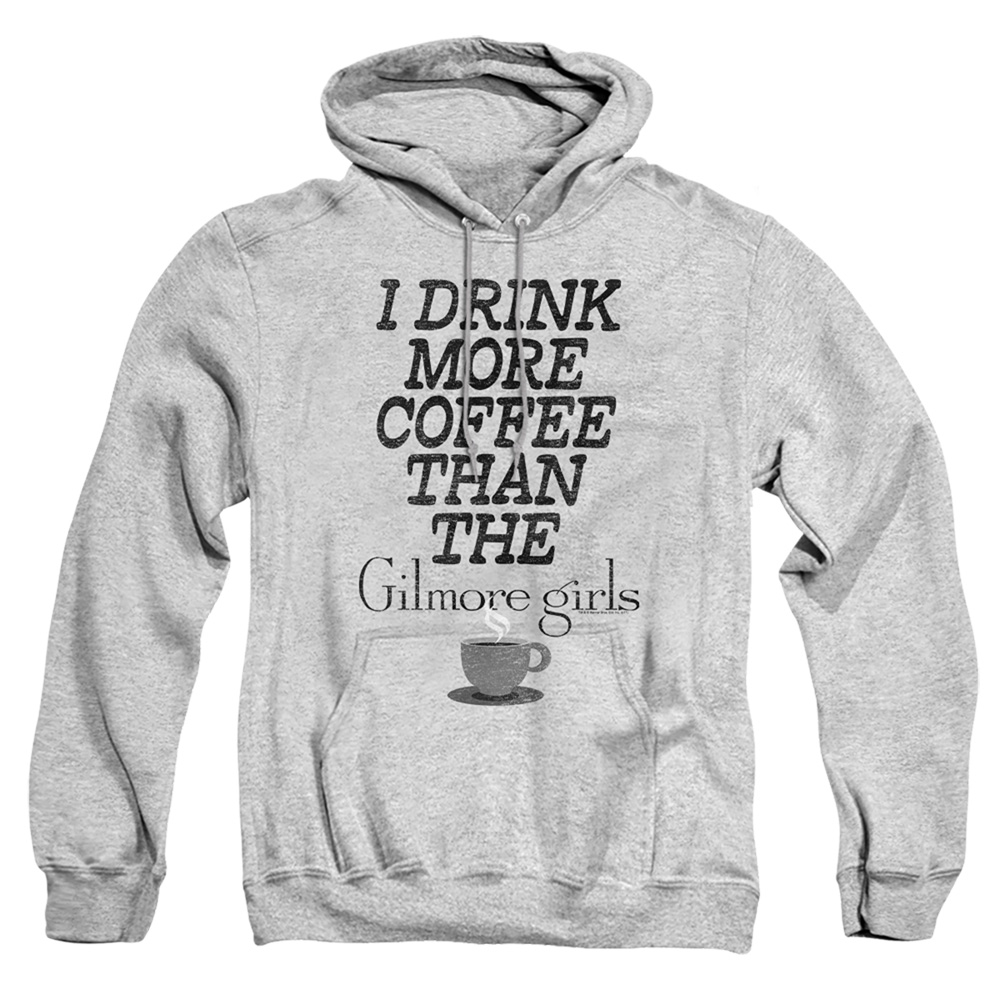 Gilmore Girls & More Coffee-Adult Pull-Over Hoodie, Athletic Heather - Medium