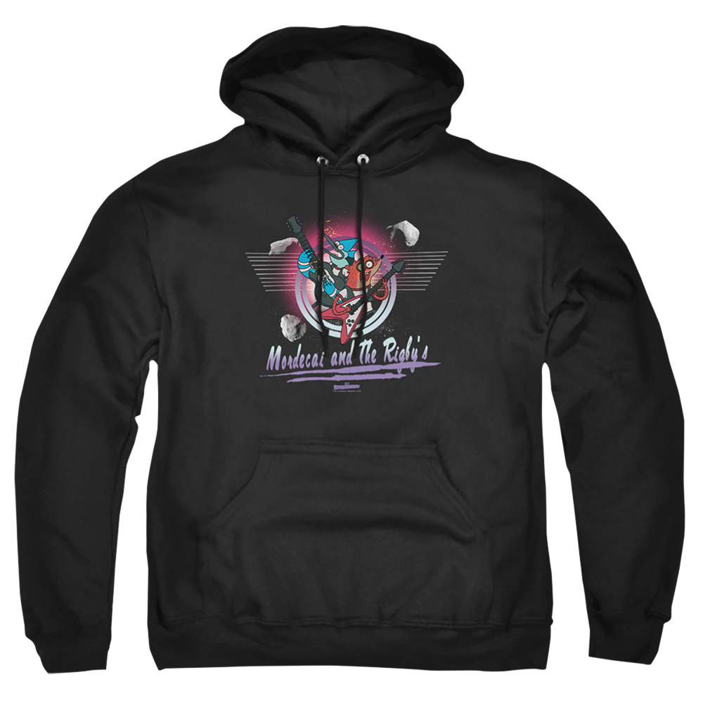 The Regular Show & Mordecai & The Rigbys-Adult Pull-Over Hoodie, Black - Medium
