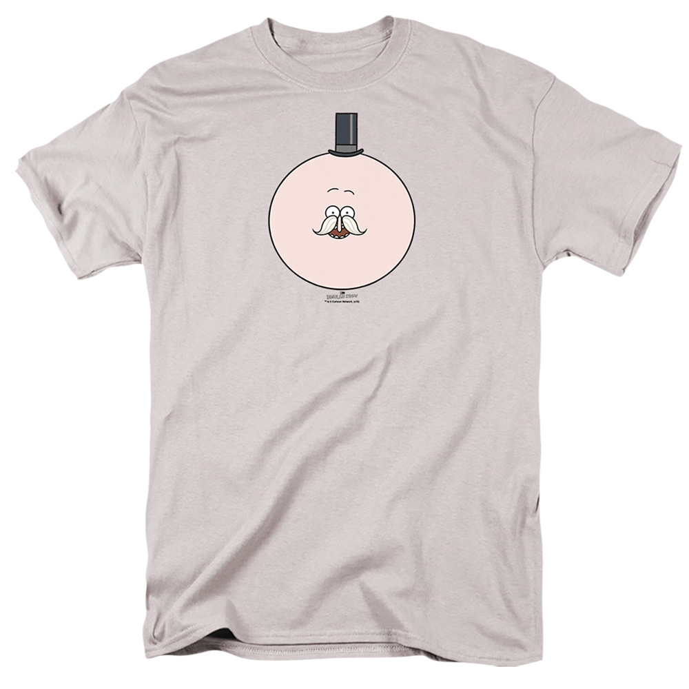 The Regular Show & Pops Short Sleeve Adult 18-1 T-Shirt, Silver - Medium