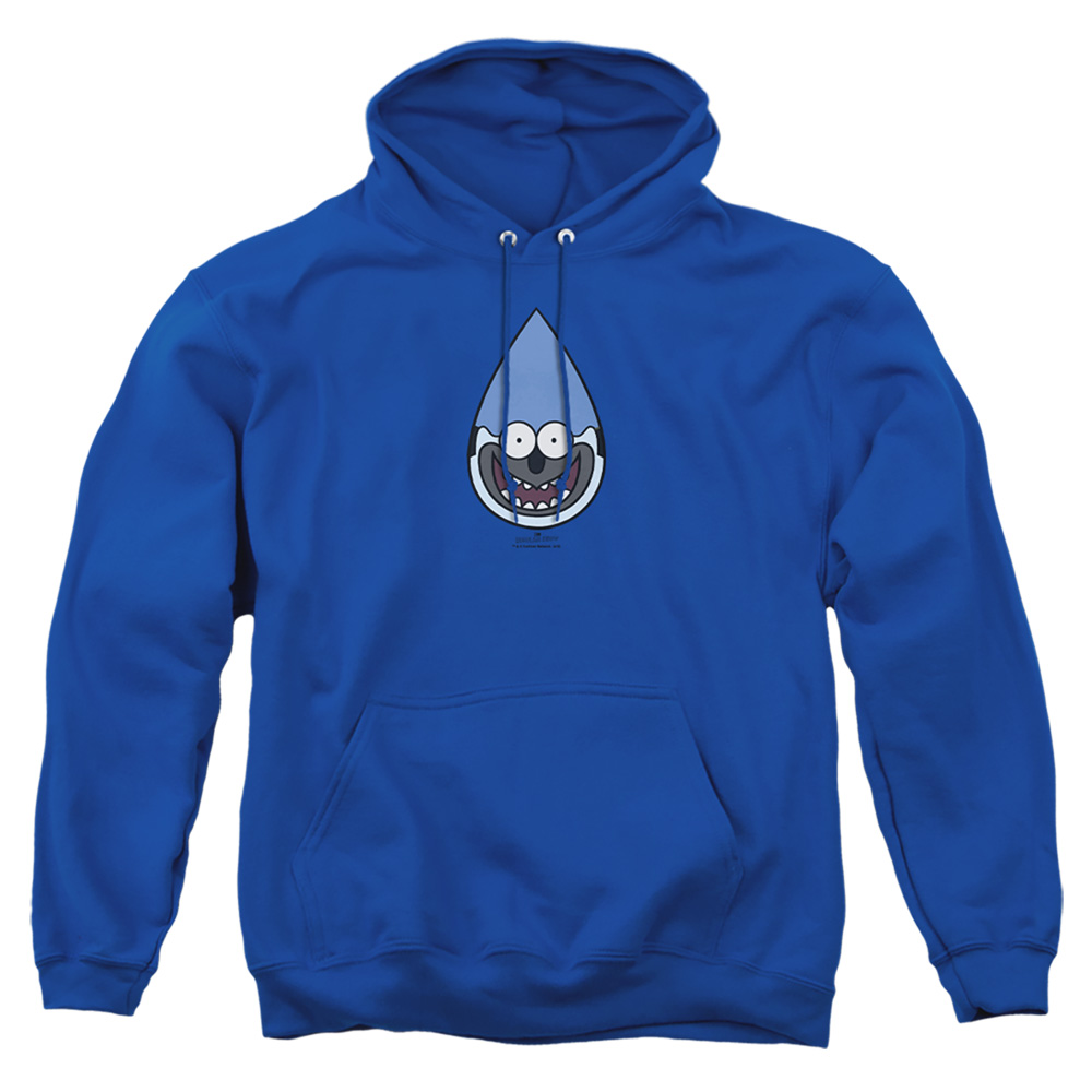 Regular Show & Mordecai-Adult Pull-Over Hoodie, Royal Blue - Extra Large
