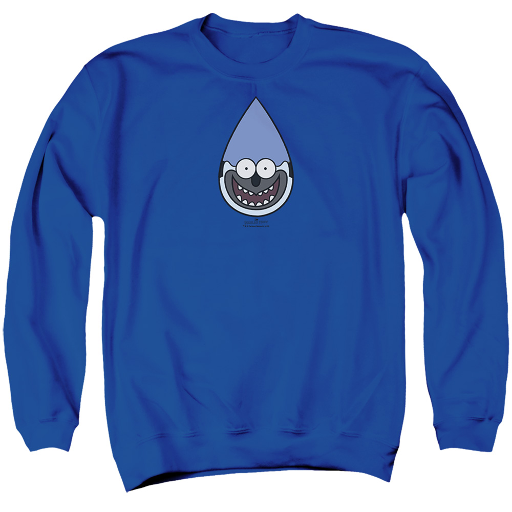 Regular Show & Mordecai-Adult Crewneck Sweatshirt, Royal Blue - Medium