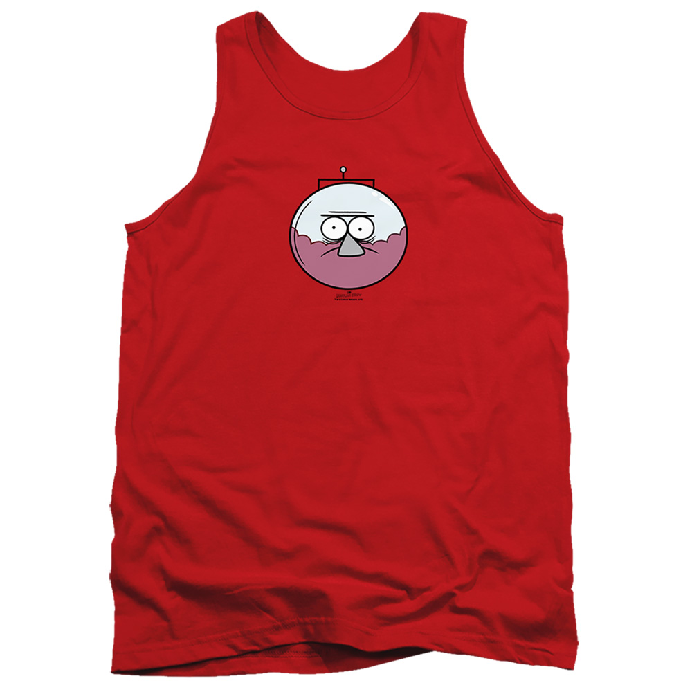 The Regular Show & Benson-Adult Tank Top, Red - Large