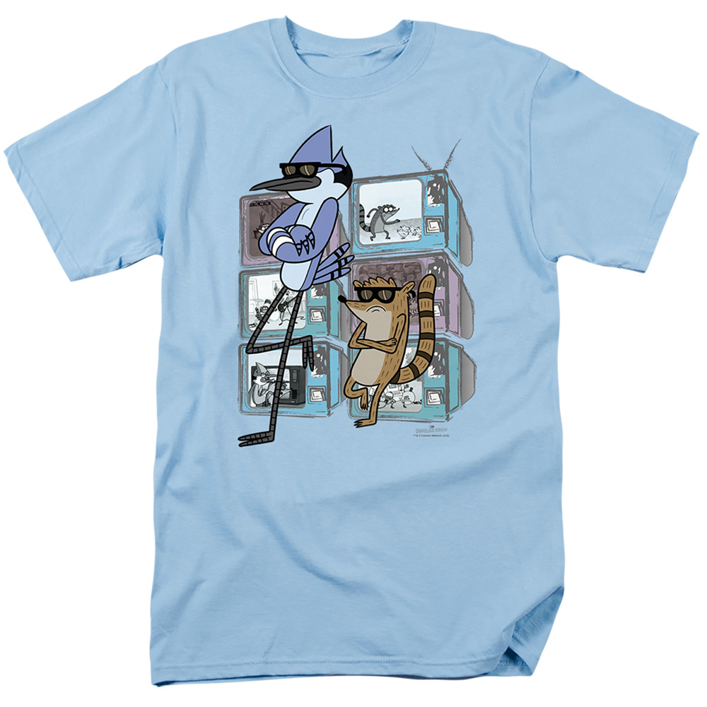 CN312-AT-2 Regular Show & TV Too Cool Short Sleeve Adult 18-1 T-Shirt, Light Blue - Medium